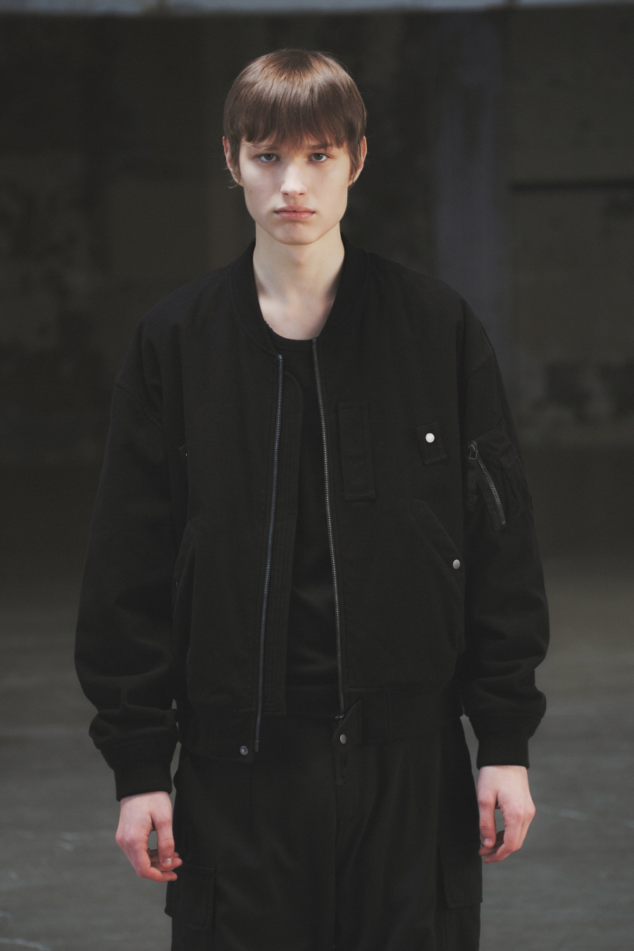 MUSINSA | INSILENCE Washed Moleskin MA-1 WASHED BLACK